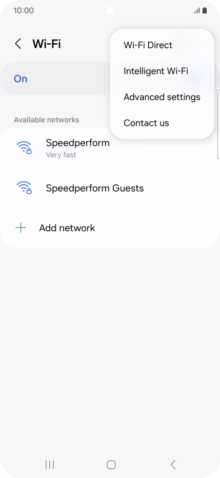 Press Intelligent Wi-Fi.