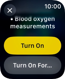 Press Turn On. Press Turn On.