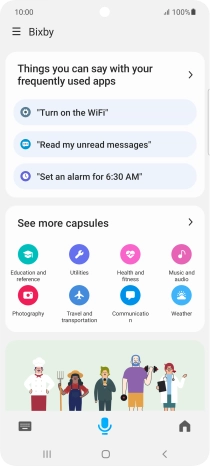 Say, in your own words, what you would like your phone to do, e.g.: CAMERA, CALL [contact], SEARCH THE WEB FOR [information].