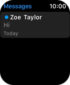 Press the required text message. Press the required text message.