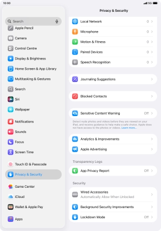 Press App Privacy Report.