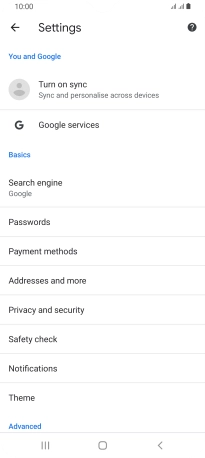 Press Privacy and security. Press Privacy and security.