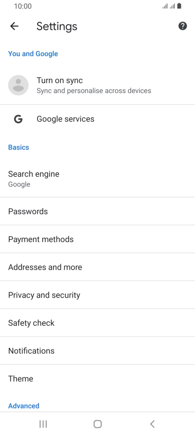 Press Privacy and security. Press Privacy and security.