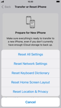 Press Reset All Settings.