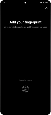 Follow the instructions on the screen to create the phone lock code using your fingerprint.