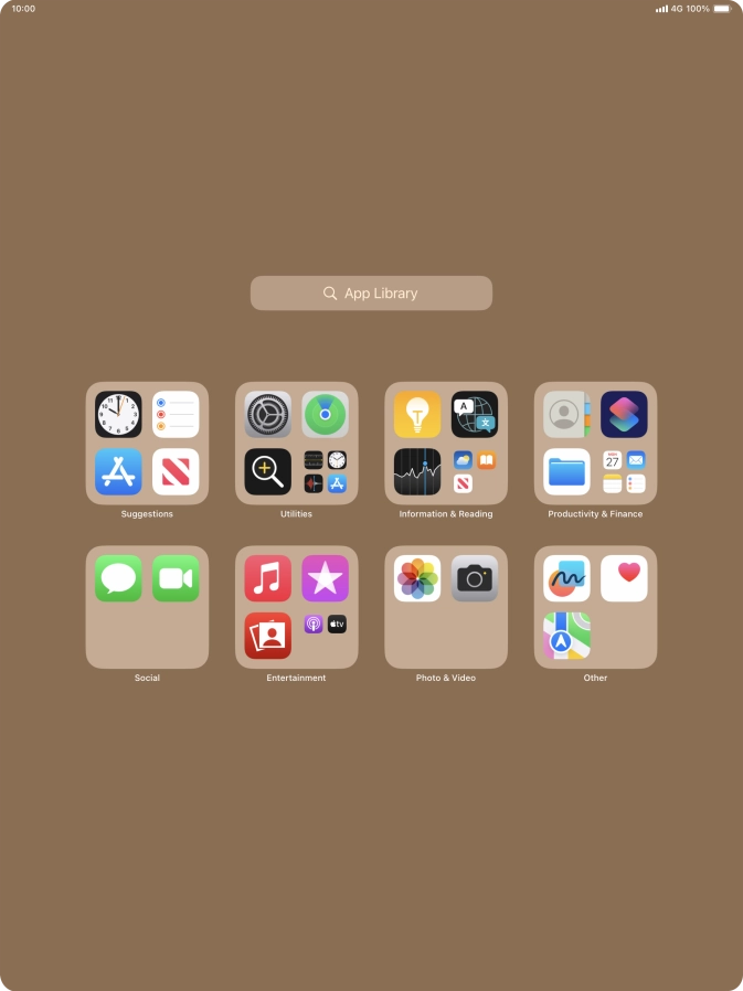 Press the required app. Press the required app.