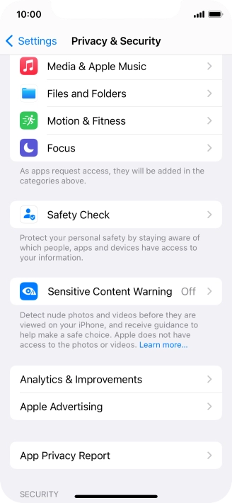 Press App Privacy Report. Press App Privacy Report.