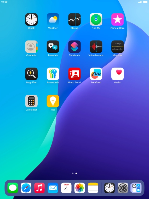 Press and hold anywhere on the home screen.