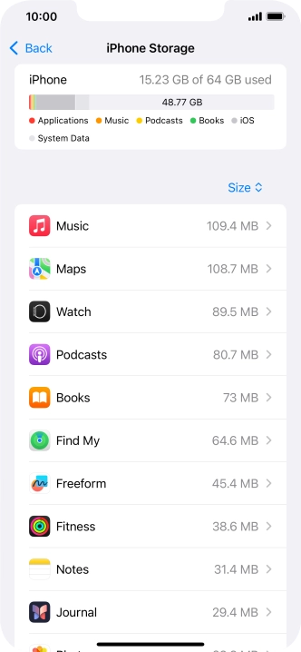 Press the required app. Press the required app.