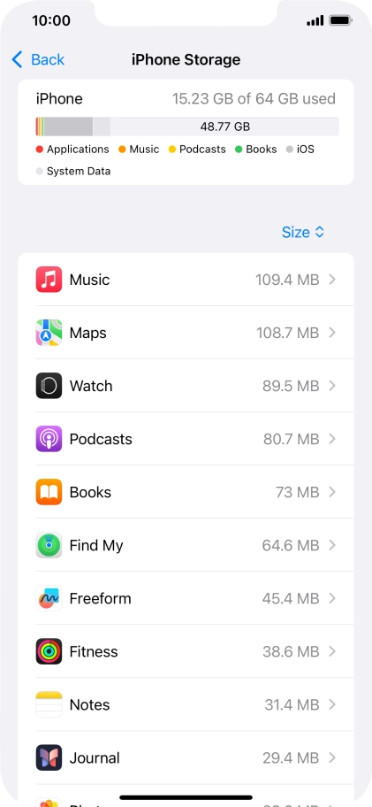 Press the required app. Press the required app.