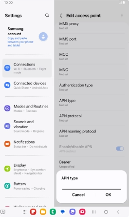 Key in mms and press OK.