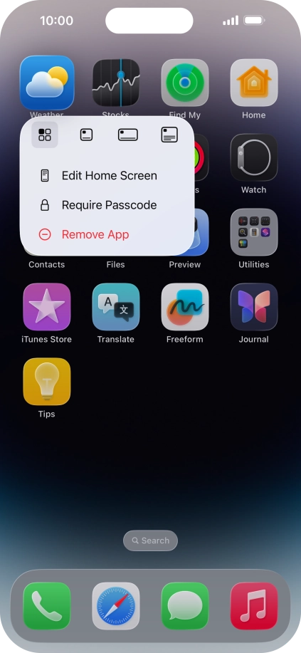 Press Remove App.