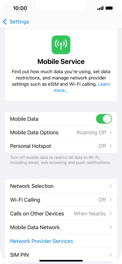 Press Mobile Data Network.