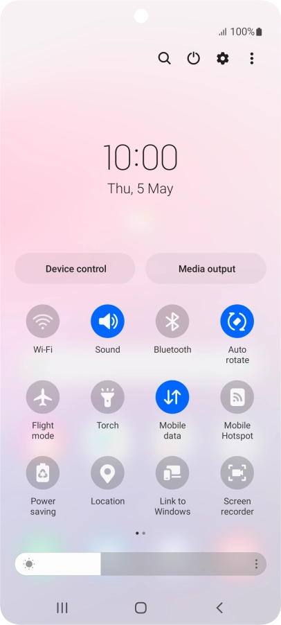 Press the settings icon.
