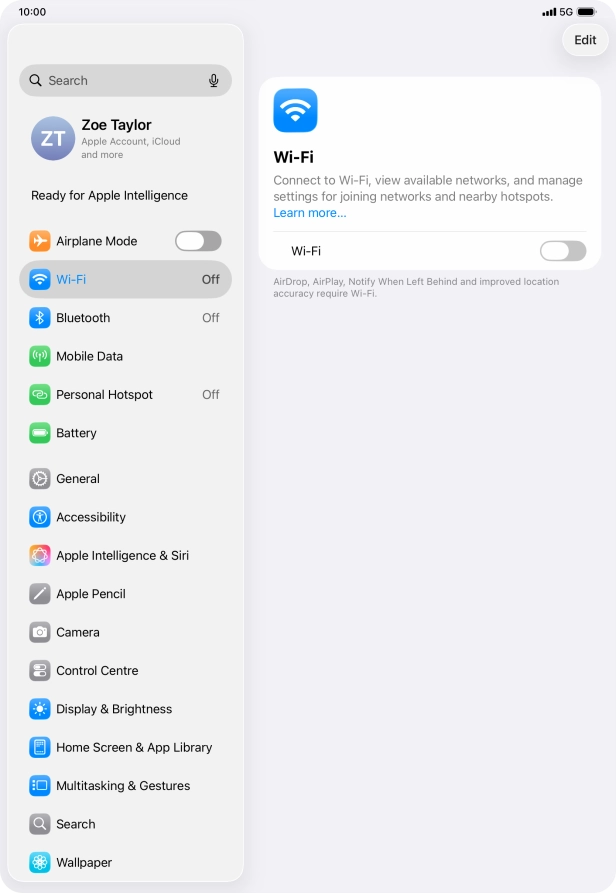 Press the indicator next to Press the indicator next to