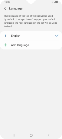 Press Add language. Press Add language.