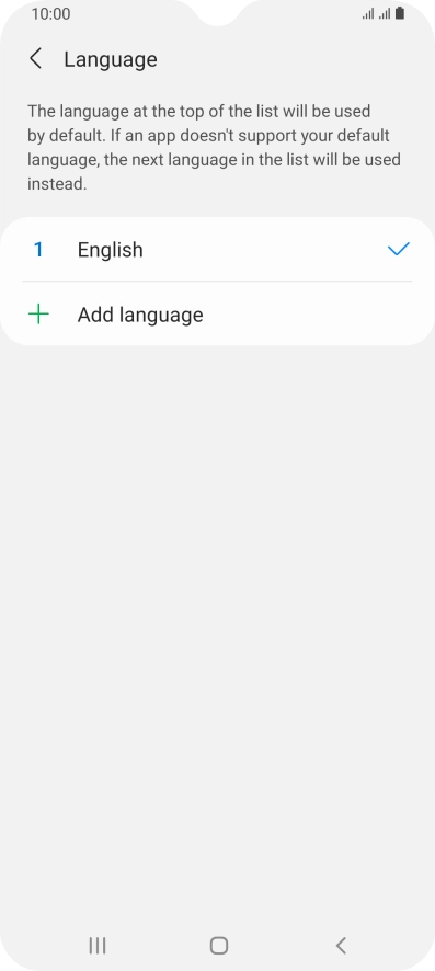 Press Add language. Press Add language.