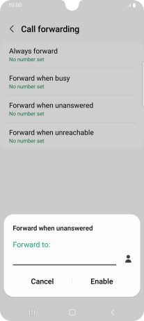 Key in +447836121121 and press Enable.