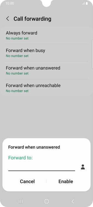 Key in +447836121121 and press Enable.