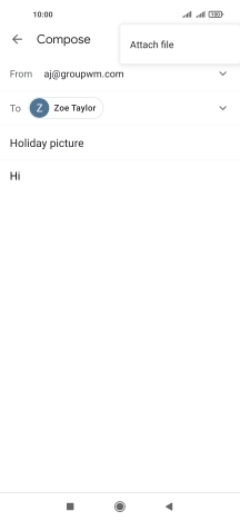Press Attach file and go to the required folder. Press Attach file and go to the required folder.