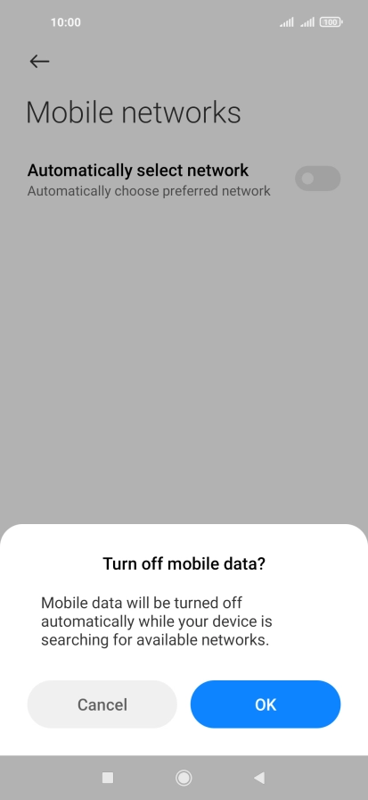 Press OK and your phone will search for networks. Press OK and your phone will search for networks.
