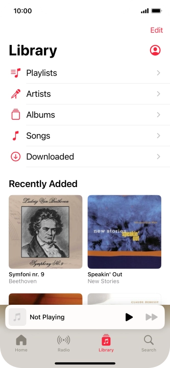 Press Playlists.