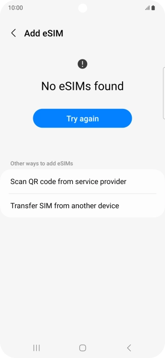 Press Scan QR code from service provider.