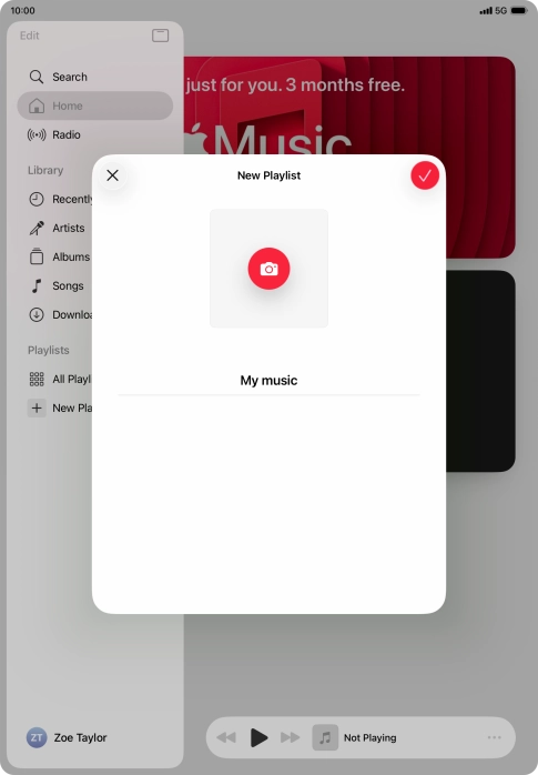 Press the confirm icon. Press the confirm icon.