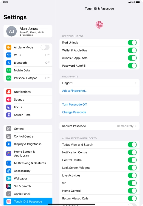 Press the indicators next to the required settings to turn them on or off. Press the indicators next to the required settings to turn them on or off.