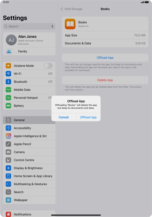 Press Offload App.