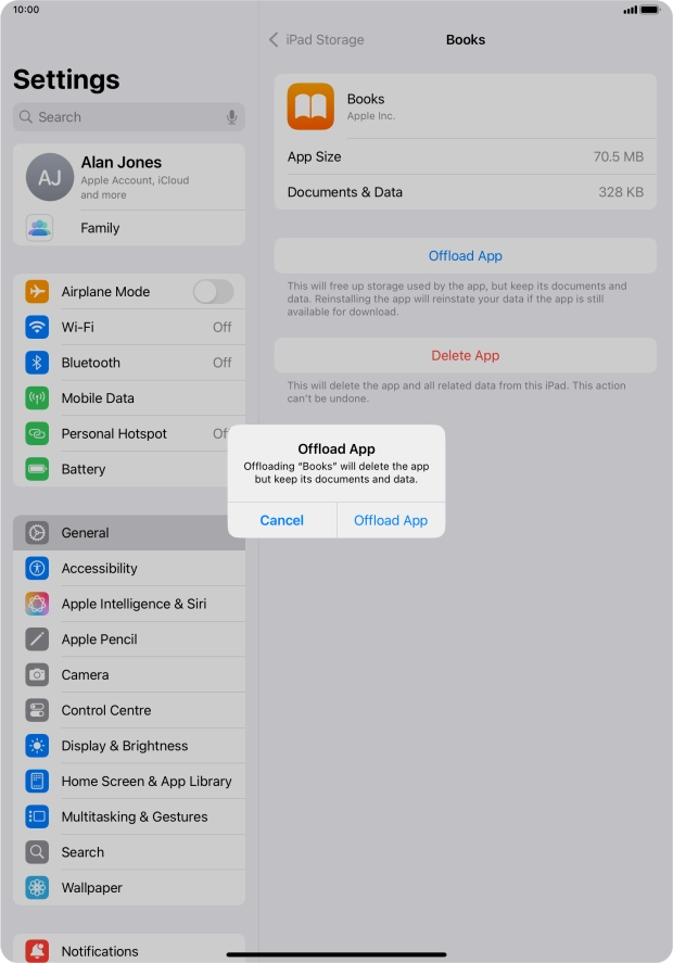 Press Offload App.