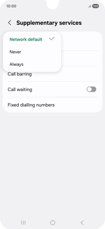 Press Always to turn on caller identification.