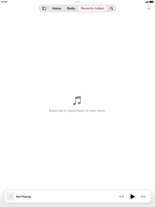 Press the iPad icon. Press the iPad icon.