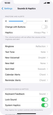 Press Text Tone.