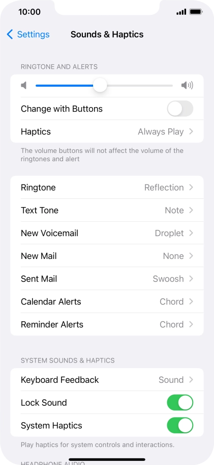 Press Text Tone.