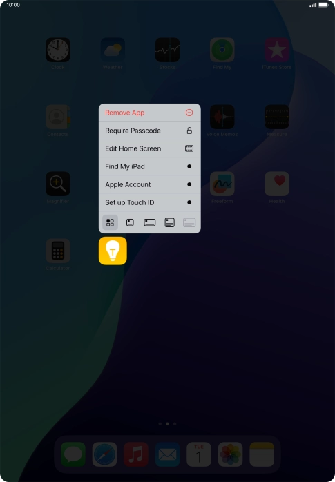 Press Remove App.