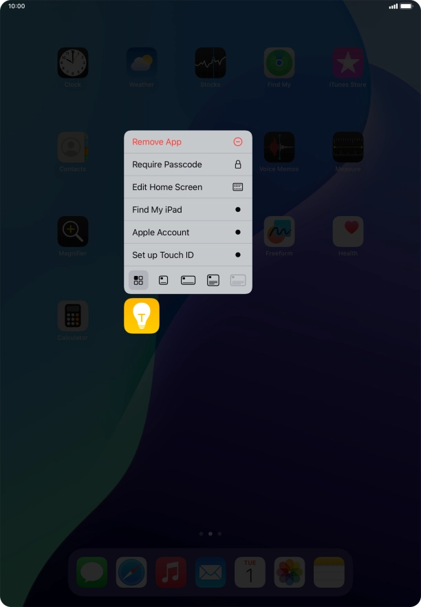 Press Remove App.