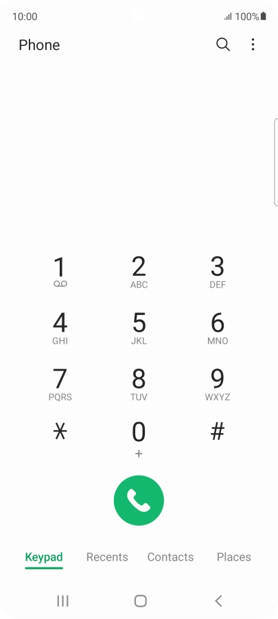Press the menu icon.