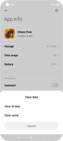 Press Clear cache.