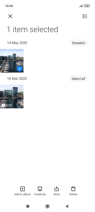 Press the select all icon.