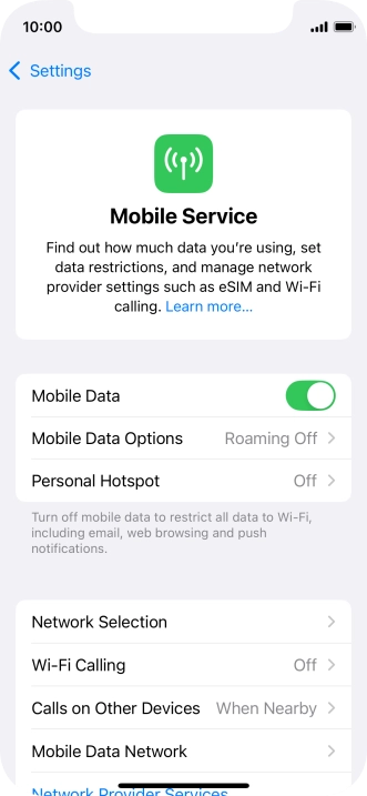 Press Mobile Data Network.