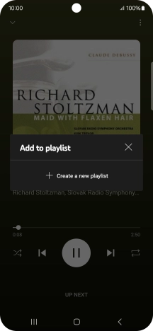 Press Create a new playlist. Press Create a new playlist.