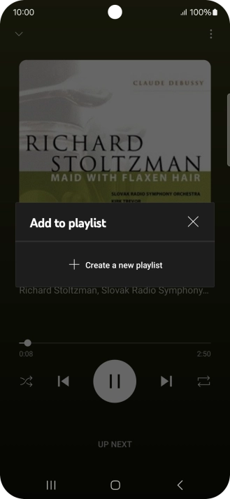Press Create a new playlist. Press Create a new playlist.