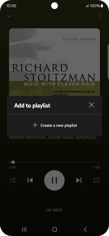 Press Create a new playlist. Press Create a new playlist.