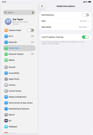 Press the indicator next to 