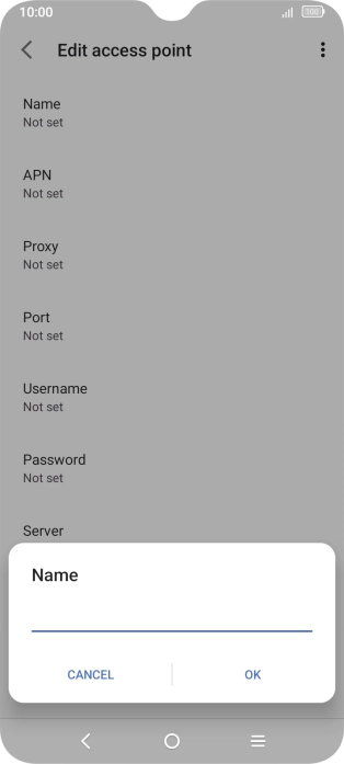 Key in Vodafone MMS and press OK.