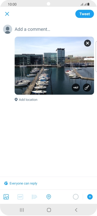 Press the text input field. Press the text input field.