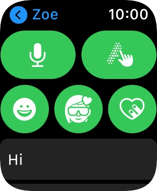 Press the microphone icon and follow the instructions on the screen to record and send the message. Press the microphone icon and follow the instructions on the screen to record and send the message.