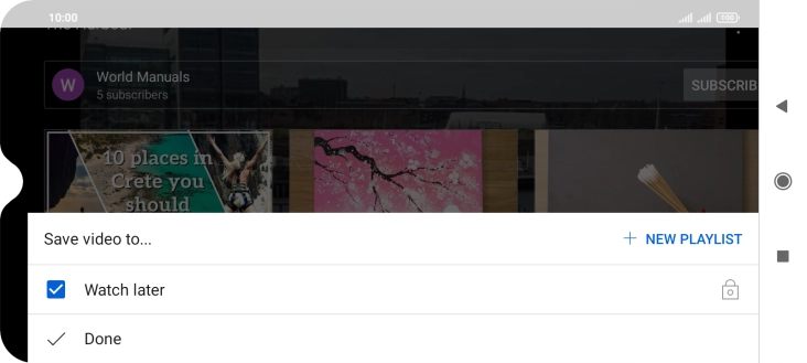 Press the required playlist. Press the required playlist.