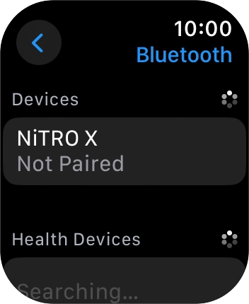 Press the required Bluetooth device.